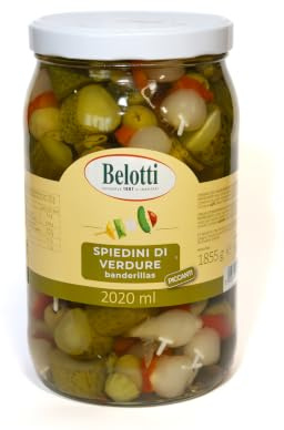 Spiedini di Verdure - Banderillas Piccanti - Belotti Conserve Alimentari (Confezione da 2 vasi)
