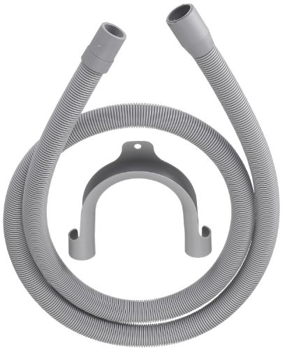 Haas Kunststoff-Waschmaschinen-Ablaufschlauch (mit Schlauchhalter), 1,5 m