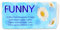 Funny AG-014 Toilettenpapier, 3-lagig, 250 Blatt, 9,5 cm x 11 cm, weiß, Einzelpackung mit 8 Rollen