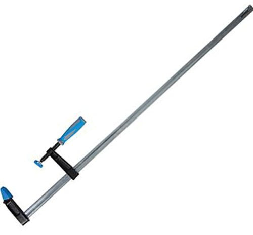 900mm x 80mm Heavy Duty F-Clamp - Cast Iron Jaws, Soft Grip Handles, Jaw Guards - Wood Working, Carpentry, Adjustable, Vice, Bench - Loops