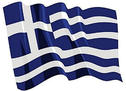 U24 Autoaufkleber wehende Flagge Griechenland 8,5 x 6 cm