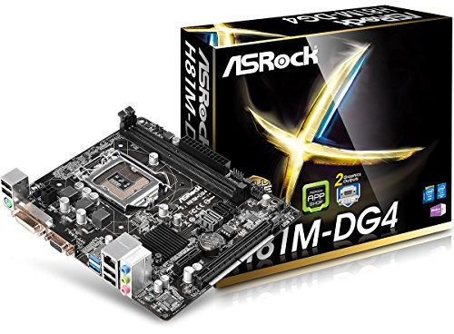 Asrock 1150 H81M-DG4 Scheda Madre, Nero