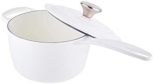 Le Creuset Enameled Cast Iron Signature Saucepan, 1.75 qt., White