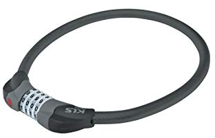 Kellys Fahrradschloss mit LED Licht Zahlenschloss Level 4 Crypt Blau Schwarz Orange Gelb, Farbe:Schwarz