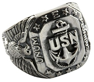 myringshop US-Navy United States US Marine Lautlose Jäger Siegelring Herrenring (70 (22.3))