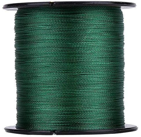 GLOGLOW Geflochtene Angelschnur 300m PE Geflochten 4 Stränge Super Starke Angelschnüre Multi-Filament Fisch Seil Schnur Grün(4)