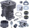 Adefol 38 mm Cilindro Pistón Kit Carburador para Husqvarna 136 137 141 142 Motosierra 530071345 530071987 con Ingesta Sello de Aceite