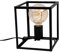 Briloner Leuchten Tischleuchte, Tischlampe 1-flammig, Nachttischleuchte retro, vintage, Black Steel, 1x E27, max. 40 Watt, inkl. Kabelschalter, Schwarz, 170x170x200mm (LxBxH) 7020-015