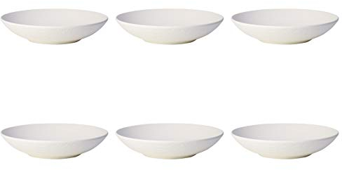 Villeroy & Boch Manufacture Rock Blanc Suppenteller 1,1l 6er Set weiß Porzellan