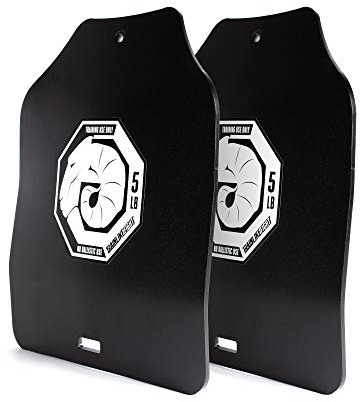 TRAINLIKEFIGHT Ultimate Triple Curve Weighted Plates - Juego de Placas lastradas de Peso, sin Chaleco - 2,27kg (4,54kg total pareja)