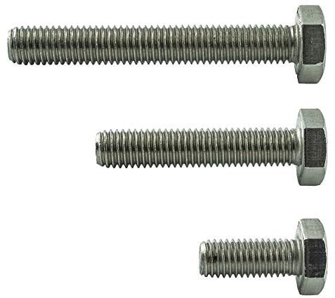 AGBERG - M8 x 40 Sechskantschrauben mit Vollgewinde - Maschinenschrauben [10 Stück] aus Edelstahl A2 V2A, rostfrei - DIN 933 (ISO 4017)