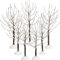 7 Árboles de Navidad de Decoración, Árboles Nevados de Pueblo, Árboles de Modelo de Nieve de Invierno en 2 Tamaños para Exhibiciones de Árboles de Navidad Decoraciones de Vacaciones