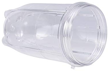 Entsafter Tasse, 8x14,8 cm Kunststoffbecher mit transparentem Körper Robuster Kunststoffersatzzubehör Großer und kurzer Becher für Entsafter-Mixer(Lange Tasse mit Ohr)