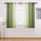 SWECOMZE 2 Stück Gardinen Vertikal Farbverlauf Transparent mit Ösen,Voile Vorhänge,Lichtdurchlässig Einfarbig für Fenster Wohnzimmer Schlafzimmer Moderne und Elegante Gardine (Grün,W1.32m x H1.6 m)