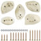 TWO STONES Hölzerner Kletterbaum hält Kinder und Erwachsene | Holzfelsen Wandklettern hält Kinder und Fitnessstudios | verschiedene Kletterhandgriffe mit Befestigungsmaterial.