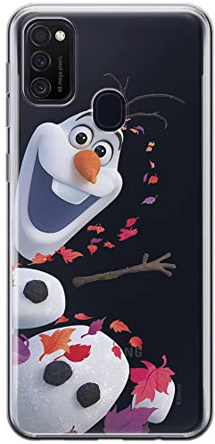 ERT Group Handyhülle für Samsung M21 Original und offiziell Lizenziertes Disney Muster Olaf 003 optimal an die Form des Handy angepasst, teilweise transparent