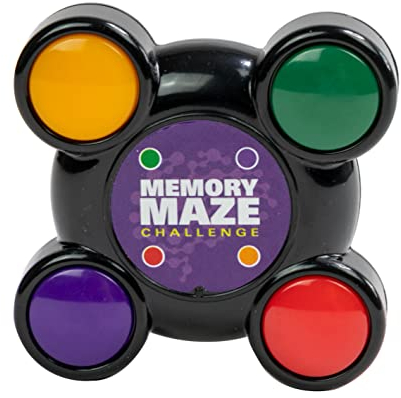Wizard Games Memory Maze Electronic Handheld Game - Test Your Memory Age 6+ with 15 Steps to Win