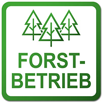 Finest Folia Aufkleber 10x10cm Forst Jagd Sticker Schild Forstwirtschaft für Auto Wald Fahrzeuge Jäger Förster Tierschutz selbstklebend wetterfest R196 (02 Forstbetrieb)