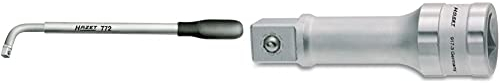 HAZET Radmutter-Schlüssel 772 | ausziehbar von 303-535 mm, Abtrieb: Vierkant 12,5 mm (1/2 Zoll) | ideal für Reifenwechsel durch günstige Hebelwirkung & 917-3 Verlängerung 12.5 (1/2 Zoll)