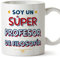 MUGFFINS Tazas para PROFESOR DE FILOSOFÍA hombre - En Español - Soy Súper - 11 oz / 330 ml - Regalo original y divertido