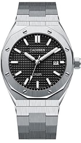 Kakashi CADISEN Design Automatik Uhr Herren Mechanische Edelstahl Wasserdicht Harter Kerl Armbanduhren Hommage (8193Schwarz)