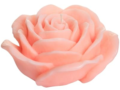 Candela profumata di alta qualità a forma di fiore di rosa, in cera di soia e stoppino di cotone, con profumo di rosa, dimensioni: 7 x 12 cm, 265 g