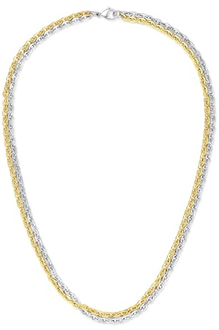 GAVU Herren Doppel Kandare Kette Halskette Gold und Silber Farbe 50cm