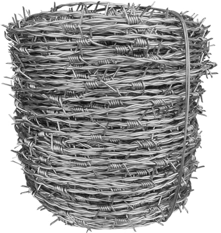 PROUH Filo Spinato Azienda Agricola Recinzione di Filo Spinato, 200 M di Lunghezza, Flessibile Filo Spinato per Fare Artigianato Artistico Recinzione del Giardino Agricola Cortile (2mm)