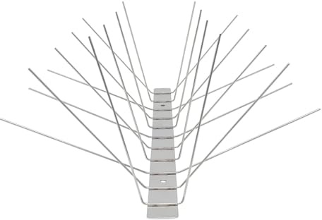 Mosali Taubenabwehr Edelstahl 6-reihig, 3 Meter (12x25 cm) | Taubenspikes, Vogelabwehr für Balkon Dach Fensterbank, Wetterfest & rostfrei, Taubenschutz für Außenbereich
