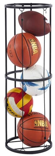 Ball Storage Rack, Football Stand, Ball Storage Garage, Ball Holder, Sports Equipment Storage For Garage, Basketball Organizer Rack Sports Gear Storage Indoor 33x97.5cm