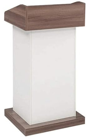 Roedax Rednerpult Einfache Rednerpulte, geneigter Desktop-Podiumsständer mit 2 offenen Ablagekanzeln für Kirchen, Rezeption, modernes Stehpult Mode