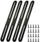 Pattes de Fixations 215 x 24mm Patte de Fixation Noir en Acier Inoxydable Pattes D'assemblage pour Réparation Connexion Fixations Meubles 4PCS (4, 215*24mm)