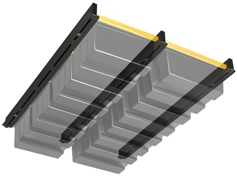 Eastrexon 8-bin Overhead Garage Storage Rack, Heavy Duty Ceiling Storage Racks, Hanging Tote Storage Rack for Garages, Sheds, Storerooms (Bins are not included)