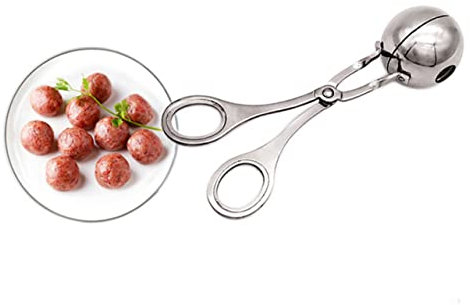 Zerodeko Minikuchen 1 Stück Eisformen fleischbällchenmaschine aus Edelstahl Hersteller von Fleischbällchen Küchengerät Rostfreier Stahl Frikadellenhalter Essenszange kleine Werkzeuge