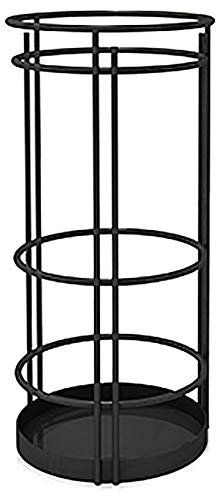 Hollow Out Umbrella Stand with Drip Tray,Iron Umbrella Storage Rack Holds Cane Walking Sticks,for Lawn Garden Pool/Black