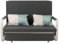 Mendler Schlafsofa HWC-M83, Schlafcouch Couch Sofa, Schlaffunktion Bettkasten Liegefläche, 130x185cm - Stoff/Textil dunkelgrau