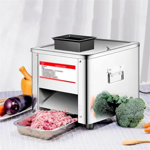 MNBVH 850W Meat Cutter Slicer Cutting Machine Cube Shredded Meat 130KG/H Commercial Electric Lamb Slicer Bread Ham Commercial Meat Slicer, For Family And Commercial Use(Size:5MM)
