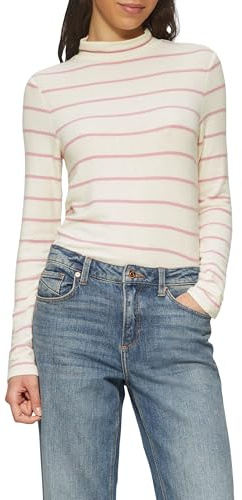 QS Damen Softes Longsleeve aus Viskosemix Langarmshirt mit Stehkragen (1er Pack)