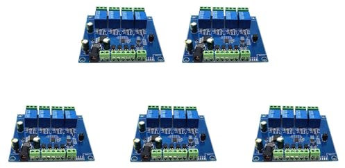 Haztholf 5 x Relaismodul Modbus RTU 4 Wege Relaismodul 7 – 24 V Schalter RS485/TTL Eingang und Ausgang mit Rücklaufschutz