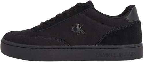 Calvin Klein Herren Cupsole Sneaker Classic Canvas Low Top, Schwarz (Triple Black), 43