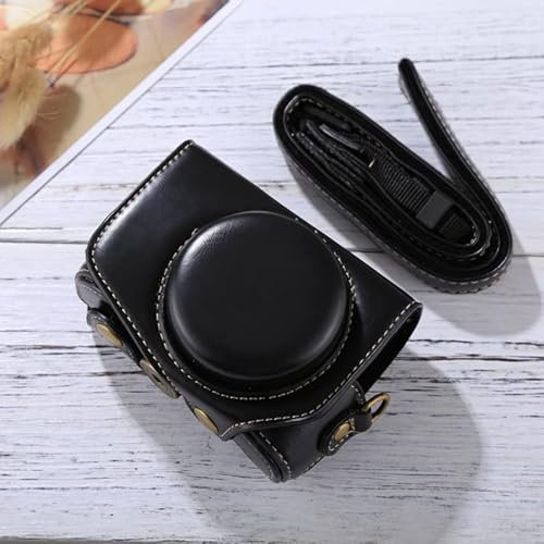 JSJ Camera Accessories Full Body Camera PU Leather Camera Case Bag with Strap for Canon PowerShot G7 X Mark II