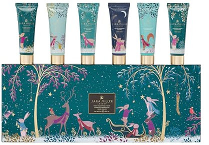 Sara Miller London | Fragranced Hand Cream Collection Set x6 30ml | Travel Size & Vegan Friendly | Beauty Gift For Her | Christmas Present & Stocking Filler