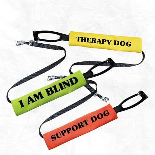 Dog Lead Sleeve waterproof, Therapy, Support, Blind, Rescue, Friendly - stand out yellow