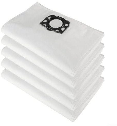 Lot de 5 sacs à poussière pour WD4 WD5 WD6 2.863-006.0 Sacs d'aspirateur secs et humides