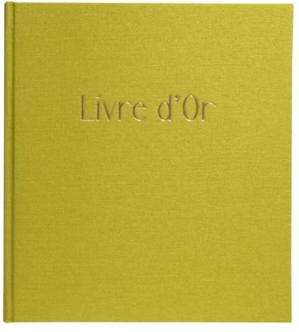Exacompta - Réf. 47789E - 1 Livre d'or POP'N CO - Format compact 21 x 19 cm - Tranche et marquage or avec inscription LIVRE D'OR - 140 pages blanches unies - Couleur Lime