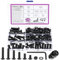 120 STK M8 Schrauben Set, Innensechskantschrauben Muttern Set, Schwarze Gewindeschrauben mit Muttern mit Unterlegscheiben Set, Linsenkopfschrauben und Muttern, Fahrrad Schrauben Set, mit Schlüssel