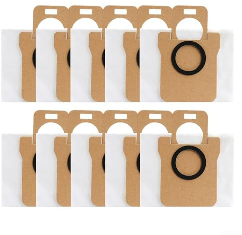 Lot de 10 sacs à poussière pour aspirateur JONR pour P20 Pro/Robot, 3 à 3,5 l, grande capacité