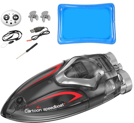 Vhjlfig Bateau Télécommandé | sous-Jouet Bébé,2.4GHz Mini sous-D'Acrobatie Jouet avec Éclairage pour Le Jeu en Piscine, Lac, Lavabo Et Baignoire Et Fournitures De