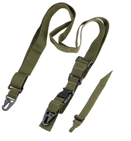 Sangle réglable à 3 points pour la chasse, équipée de crochets métalliques solides pour plus de stabilité (vert)