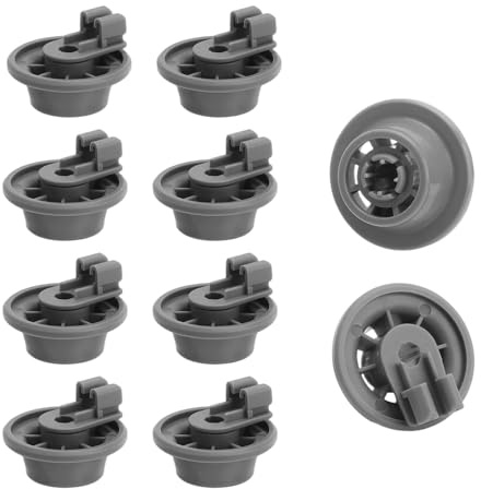 VOSSOT 8PCS ruedas universales para la cesta inferior del lavavajillas aptos para los modelos más comunes Bosch/Siemens/Neff ruedas para cestas de lavavajillas repuestos para lavavajillas rodillos